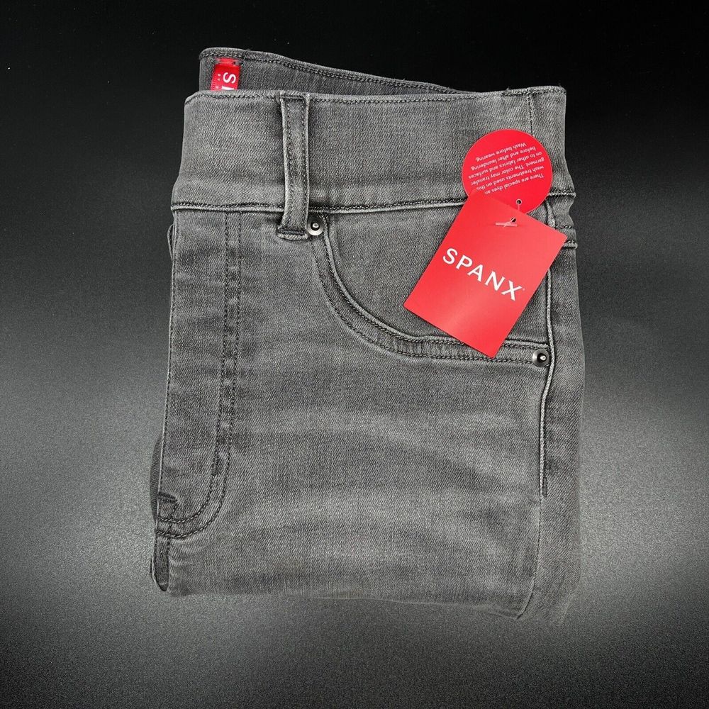 SPANX Jeans Womens Size XS‎ Ankle Skinny Distressed Vintage Grey Jeggings